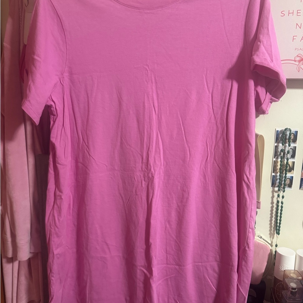 Old Navy Pink Boxy Midi Dress